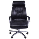 Lincoln Black Leather Desk Chair-Dovetailed &amp; Doublestitched