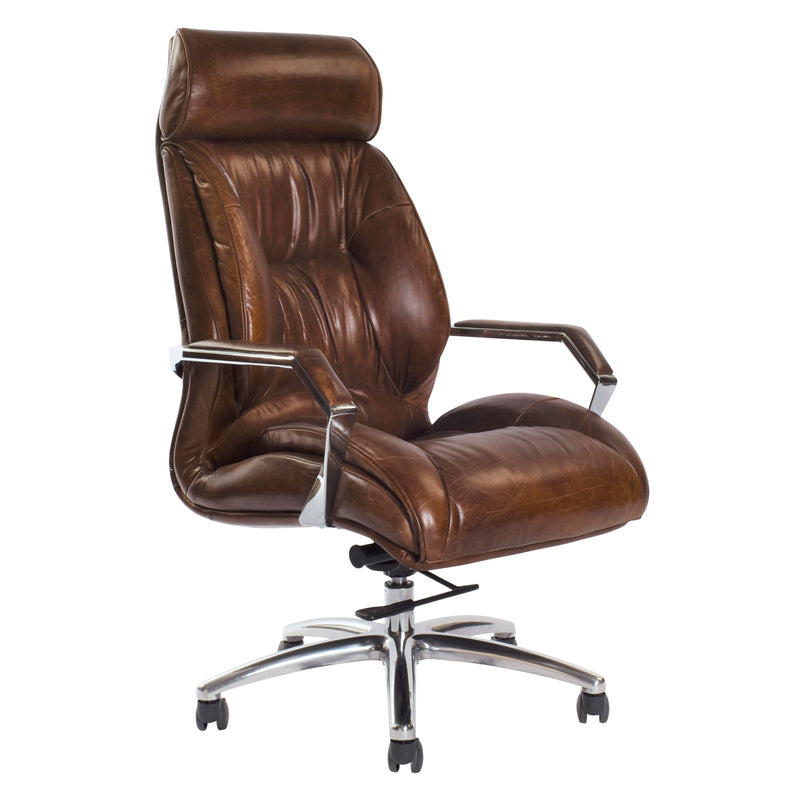 Lincoln Vintage Leather Office Chair-Dovetailed &amp; Doublestitched