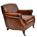 Logan Vintage Leather Armchair-Dovetailed &amp; Doublestitched