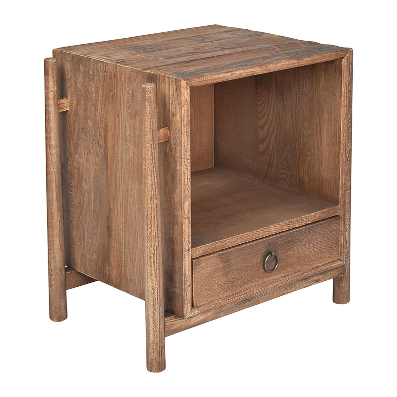 Loire Reclaimed Timber Side Table-Dovetailed &amp; Doublestitched