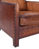 Maverick Rustic Antique Leather Armchair-Dovetailed &amp; Doublestitched