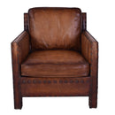 Maverick Rustic Antique Leather Armchair-Dovetailed &amp; Doublestitched