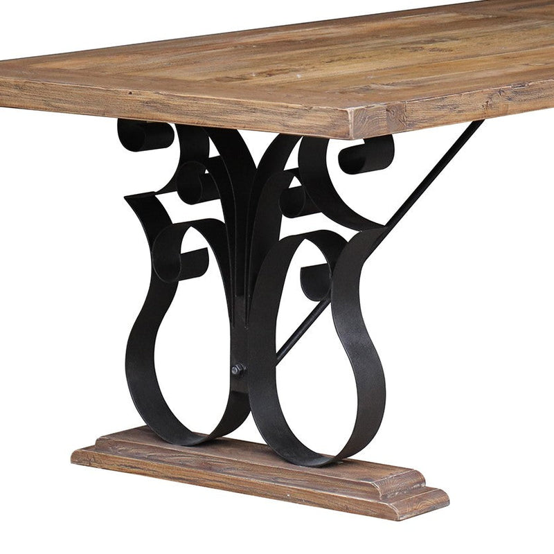 Michigan 3m French Iron Dining Table-Dovetailed &amp; Doublestitched