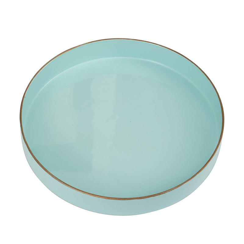 Mimi Round Tray Powder Blue-Dovetailed &amp; Doublestitched