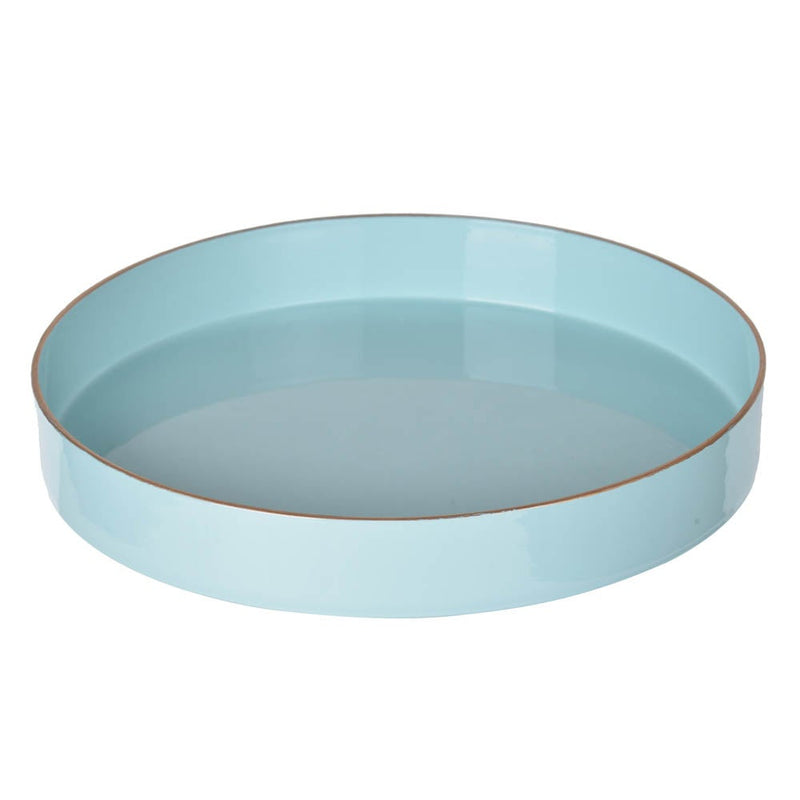 Mimi Round Tray Powder Blue-Dovetailed &amp; Doublestitched