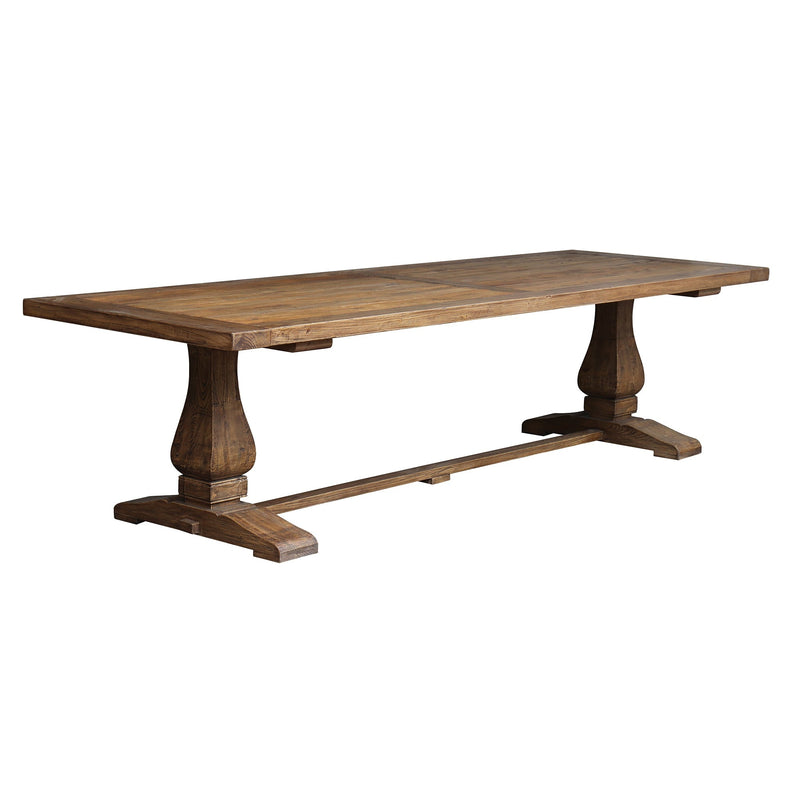 Natural Reclaimed 3m Timber Dining Table-Dovetailed &amp; Doublestitched
