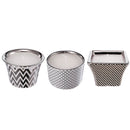 Navya Silver Herringbone Candles Set of 3-Dovetailed &amp; Doublestitched