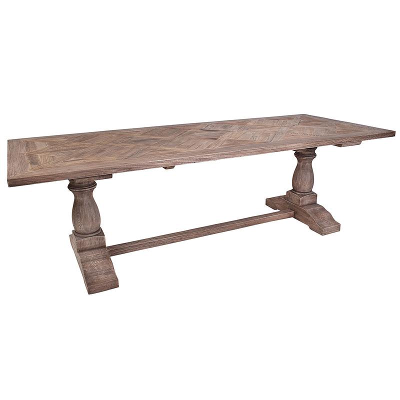 Old Elm 250cm Reclaimed Timber Dining Table-Dovetailed &amp; Doublestitched