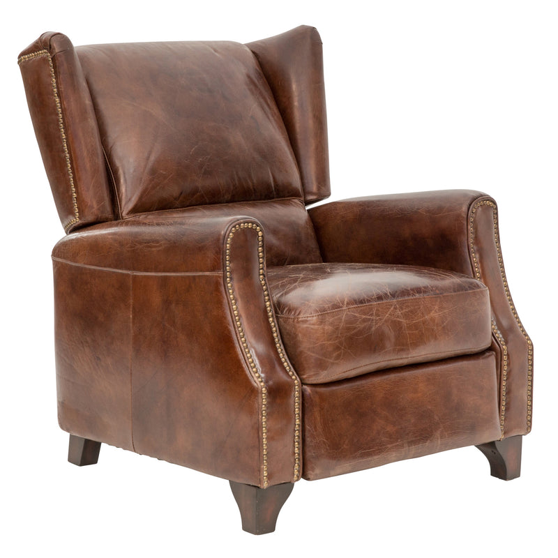 Opa Vintage Leather Recliner Chair Top Grain Leather