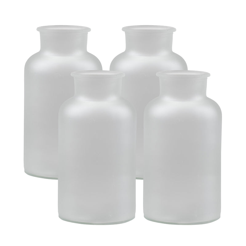 Painted Glass Bottle Set of 4-Dovetailed &amp; Doublestitched