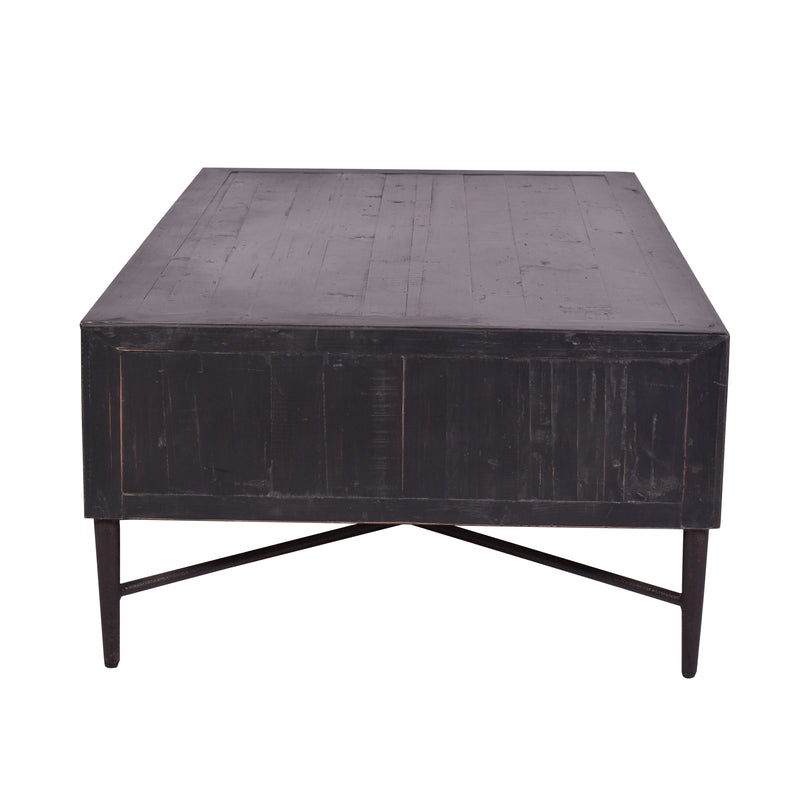 Paulsen Black Timber Coffee Table-Dovetailed &amp; Doublestitched