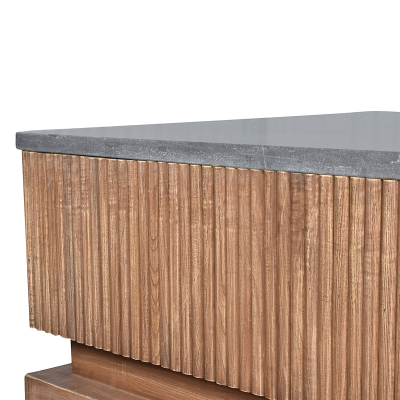 Portland Square Console with Blue Stone Top-Dovetailed &amp; Doublestitched