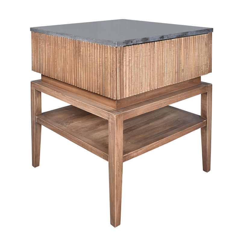 Portland Square Console with Blue Stone Top-Dovetailed &amp; Doublestitched