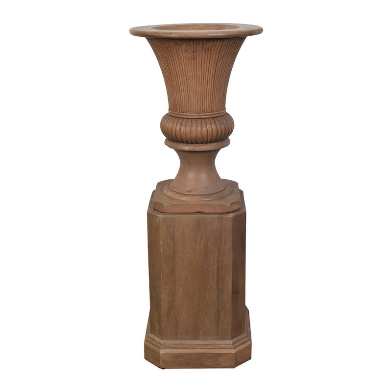 Reeded Baluster Plinth and Vase-Dovetailed &amp; Doublestitched