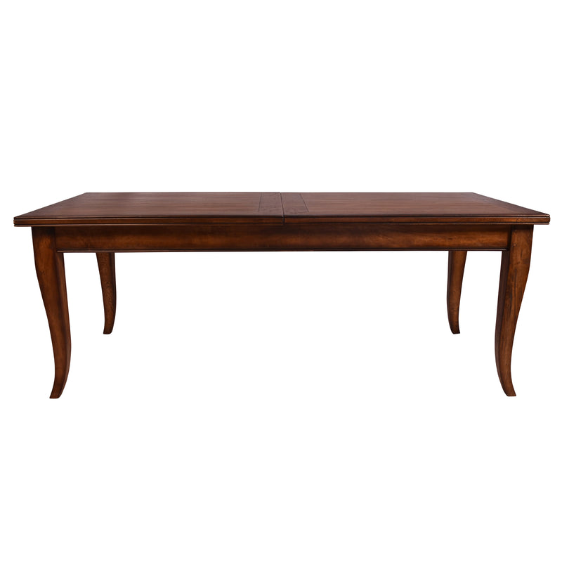 Rochefort Dark Brown Extendable Dining Table 2.1m - 3.1m-Dovetailed &amp; Doublestitched