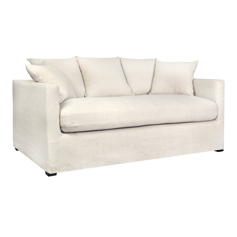 Savoy 2.5 Seater Slip Cover Sofa in Salt & Pepper-Dovetailed &amp; Doublestitched