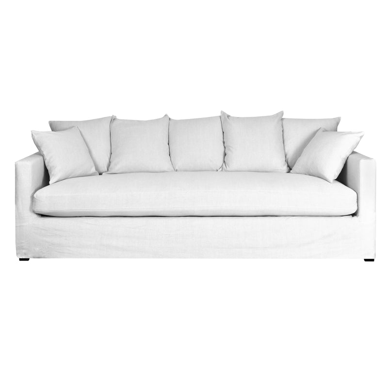 Savoy 3.5 Seater Slip Cover Sofa in Cloud-Dovetailed &amp; Doublestitched