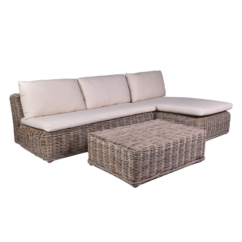 Southport 2-Seater Grey Wash-Dovetailed &amp; Doublestitched