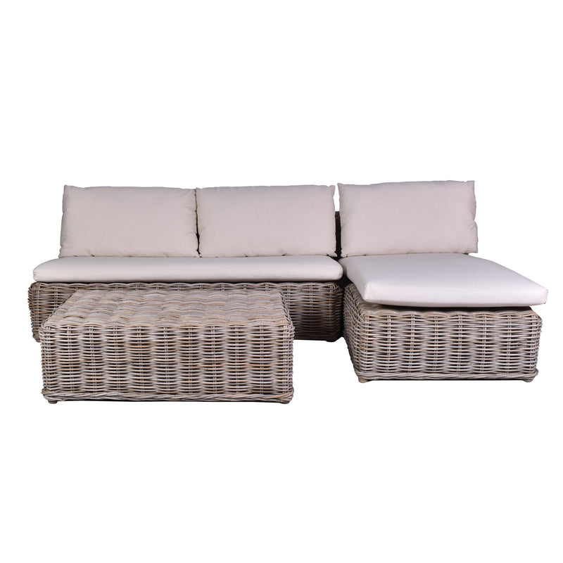 Southport 2-Seater Grey Wash-Dovetailed &amp; Doublestitched