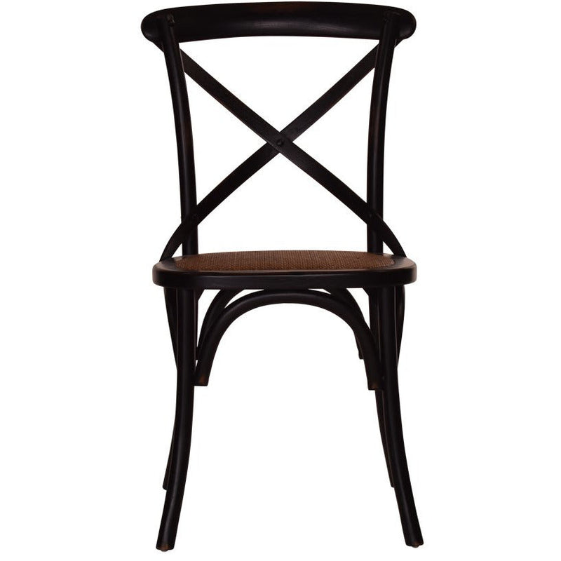 Townsend Black Cross Back Chair-Dovetailed &amp; Doublestitched