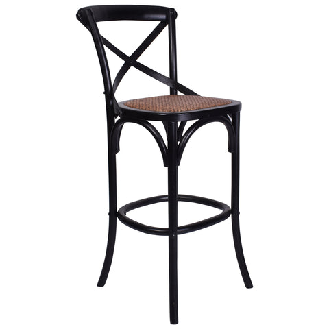 Townsend Cross Back Stool in Black