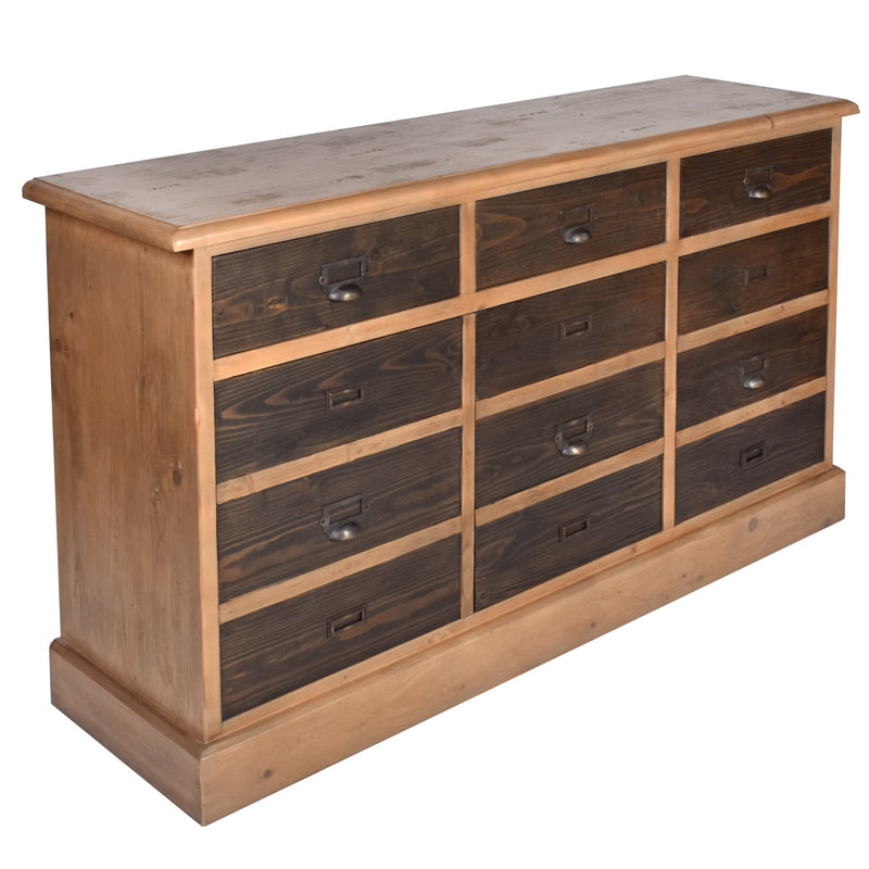Triple Sideboard Two Tone Smokehouse-Dovetailed &amp; Doublestitched