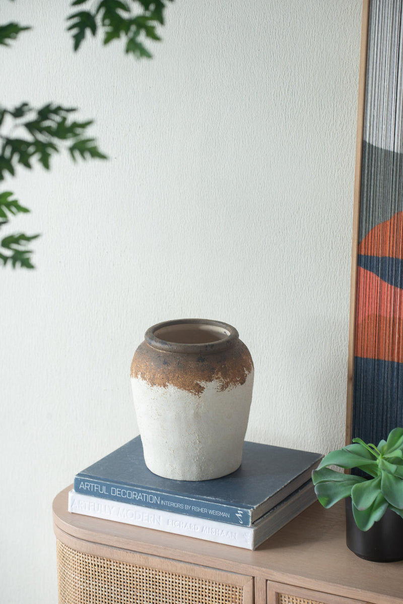Vintage Ceramic Vase Medium-Dovetailed &amp; Doublestitched