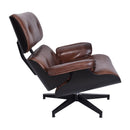 Vintage Eames Replica Chair & Ottoman Set-Dovetailed &amp; Doublestitched