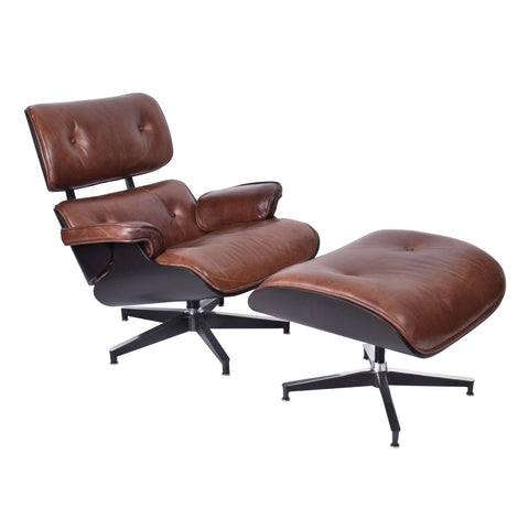 Vintage Eames Replica Chair & Ottoman Set