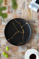 Wabi-Sabi Small Plate - Black-Dovetailed &amp; Doublestitched