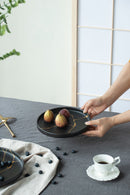 Wabi-Sabi Small Plate - Black-Dovetailed &amp; Doublestitched