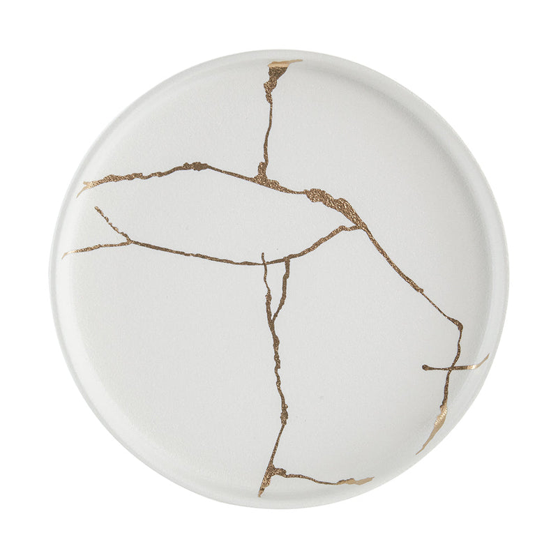 Wabi-Sabi Small Plate - White-Dovetailed &amp; Doublestitched
