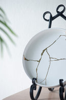 Wabi-Sabi Small Plate - White-Dovetailed &amp; Doublestitched