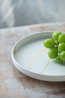 Wabi-Sabi Small Plate - White-Dovetailed &amp; Doublestitched