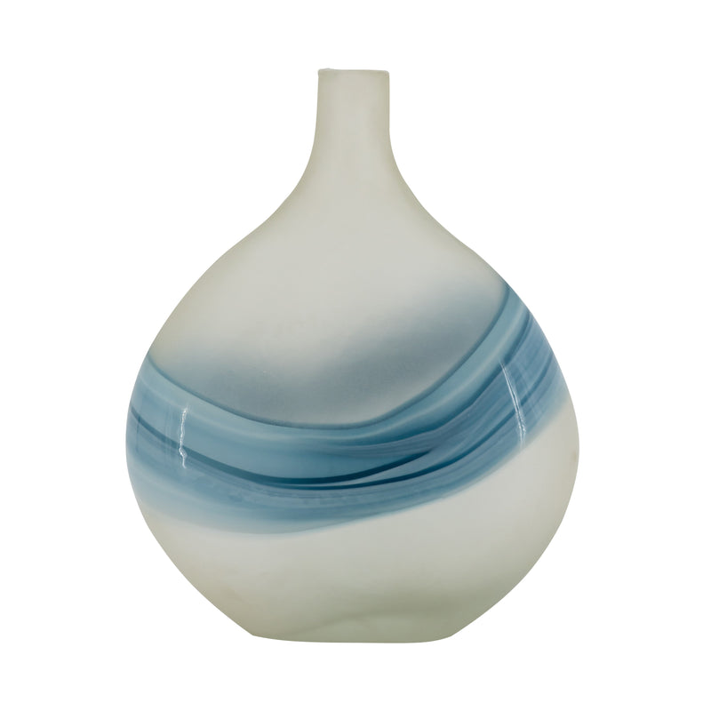 Wide Art Glass Vase-Dovetailed &amp; Doublestitched