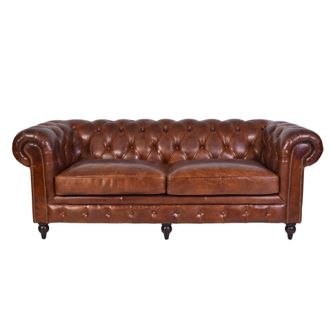 Windsor 3 Seater Vintage Leather Chesterfield Sofa