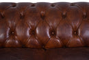 Windsor 3.5 Seater Vintage Leather Chesterfield Sofa-Dovetailed &amp; Doublestitched