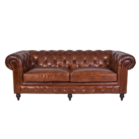 Windsor 3.5 Seater Vintage Leather Chesterfield Sofa